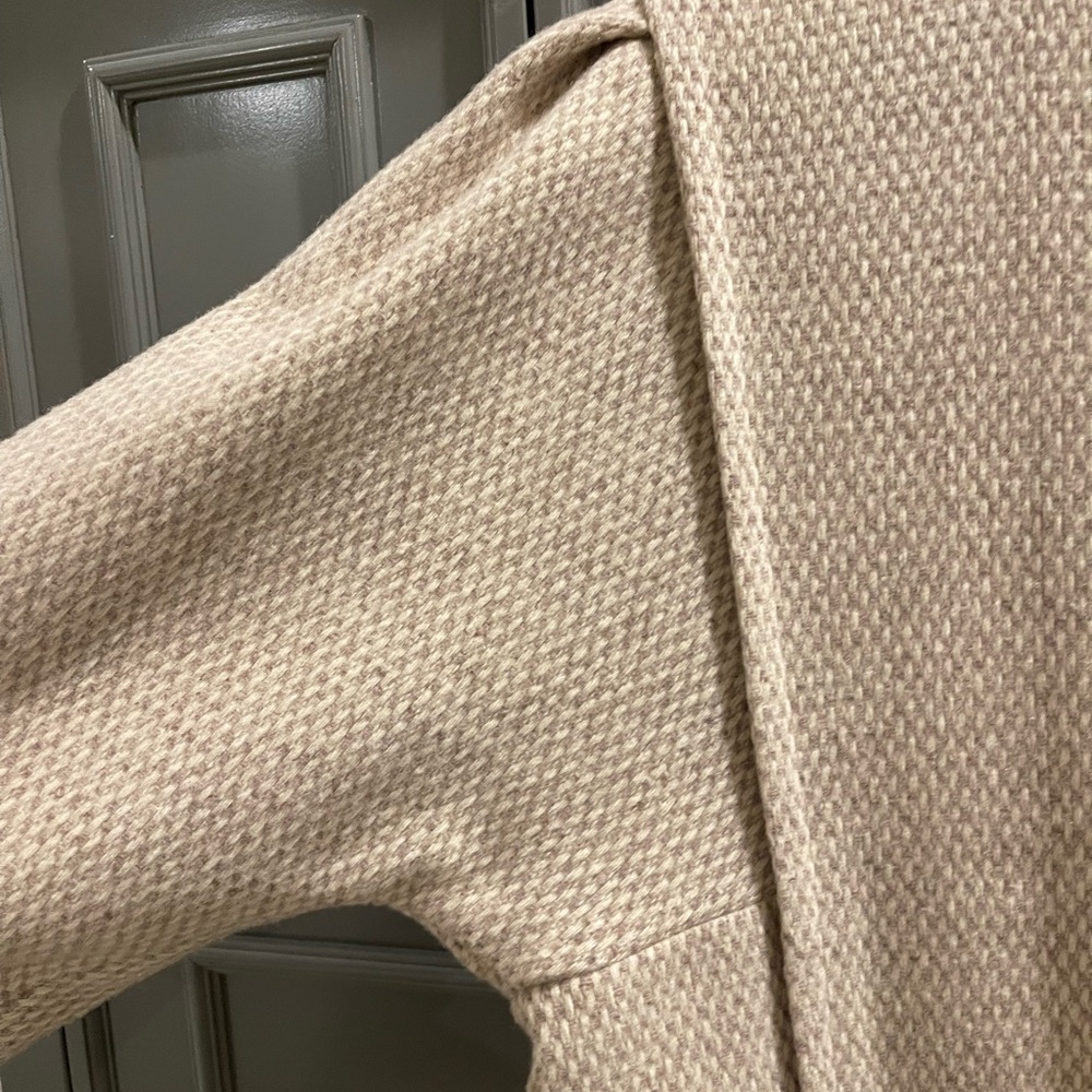 Vintage Elegant Cream Double-Breasted Women's Coat size L-XL - Picture 10 of 13